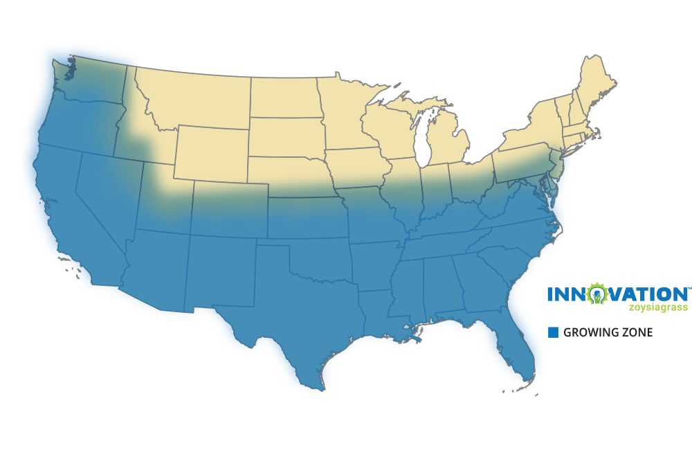 Innovation Zoysia Growing Zone Map