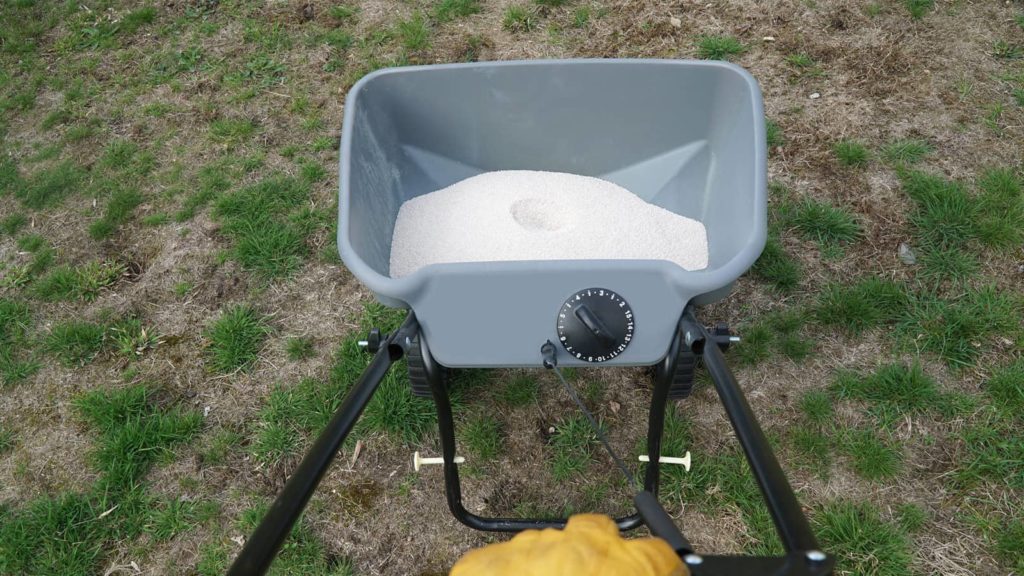 Top View Of Spreader With Granular Product