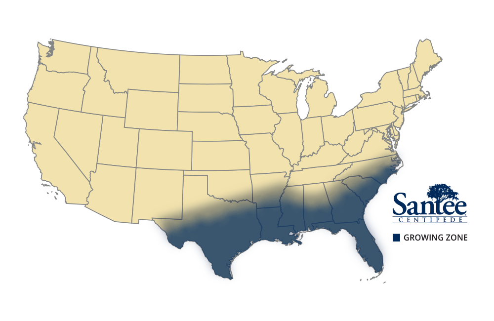 Santee Centipede Growing Zone Map