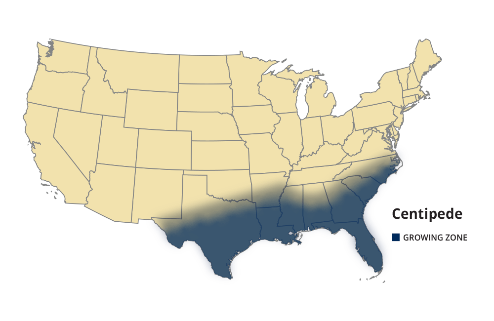 Centipede Growing Zone Map