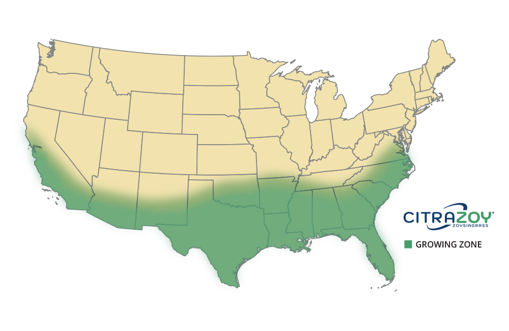 CitraZoy Zoysia Grass Sod Growing Map