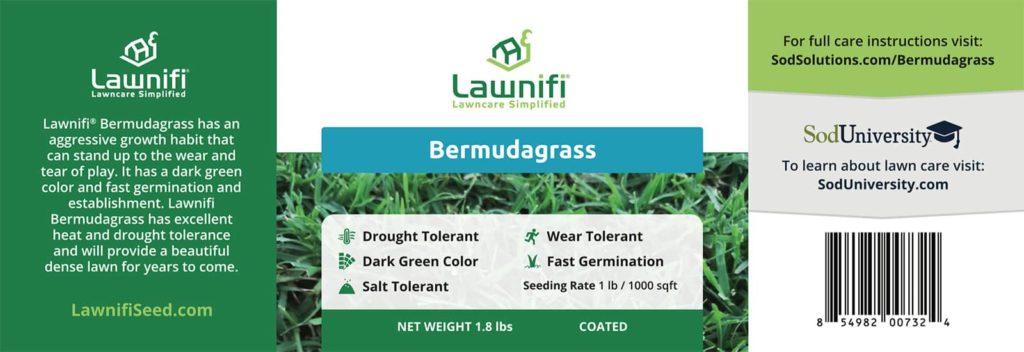 Lawnifi Bermudagrass Seed product label